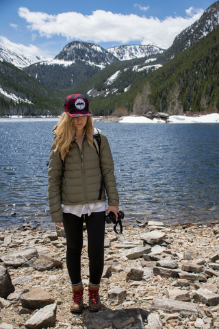 the montana scene life is better in the mountains plaid trucker