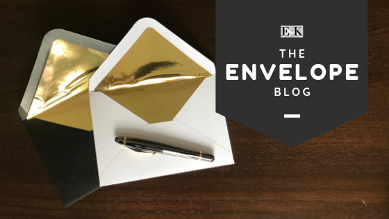 metallic foiled envelopes