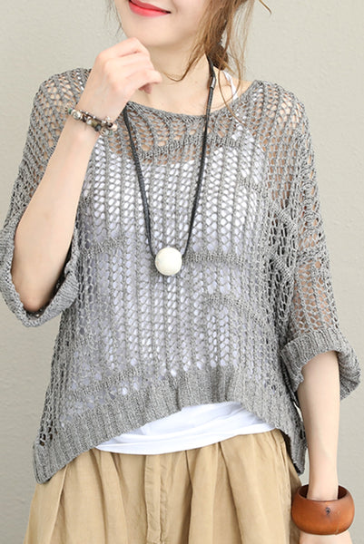 Casual Cute Carved Shirt Women Fashion Blouse Q1352