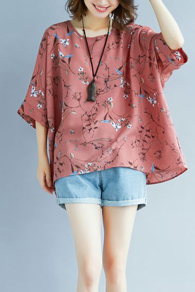 Cute Loose Chiffon T Shirt Women Fashion Blouse S9076