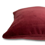Velvet cushion cover - Burgundy - 30 x 50 cm