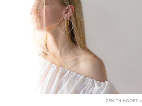 Jenny Bird Zenith Hoops in Gold and Silver