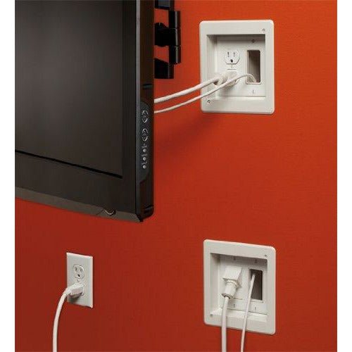 Baseboard electrical outlet strip