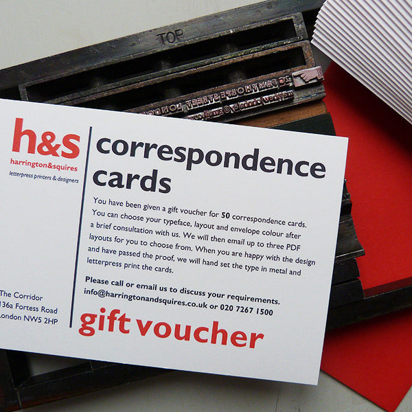 Bespoke Correspondence Cards Gift Voucher