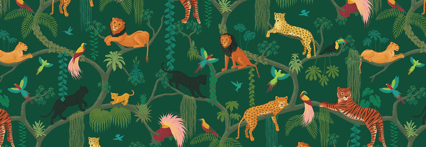 Renn Designs Big Cats Jungle Children's Wallpaper