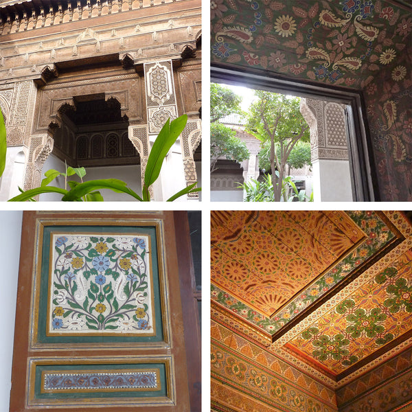 Moroccan patterned architecture, ceilings and archways