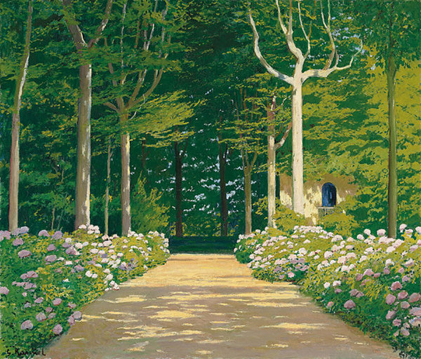 Santiago Rusinol - Hydrangeas on a Garden Path
