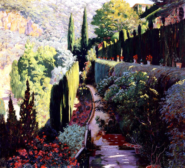 Santiago Rusiñol Green Wall, Sa Coma painting