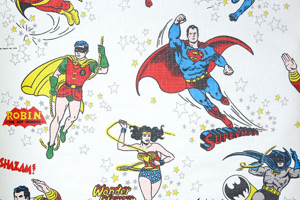 Vintage 1970s superhero children's wallpaper