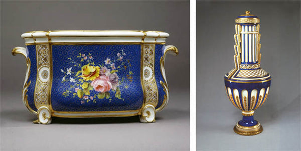 Blue floral Rococo vases from the Wallace Collection