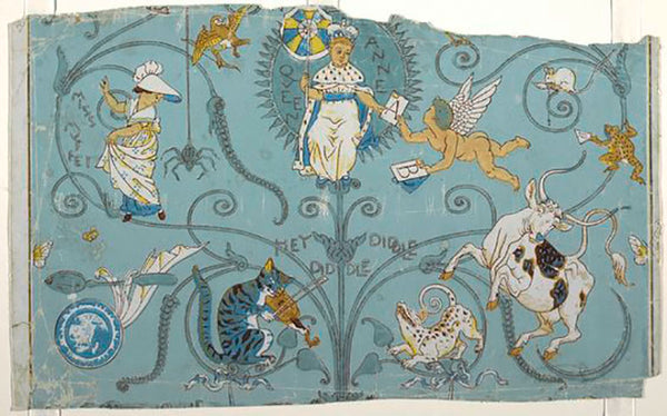 Walter Crane vintage nursery children's wallpaper 