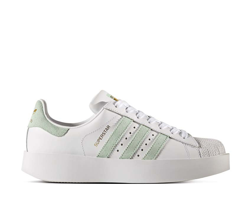 Inferior natural toque Adidas Superstar Bold White Green NOIRFONCE Sneakers