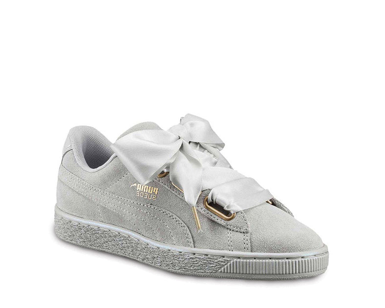 puma basket heart grey