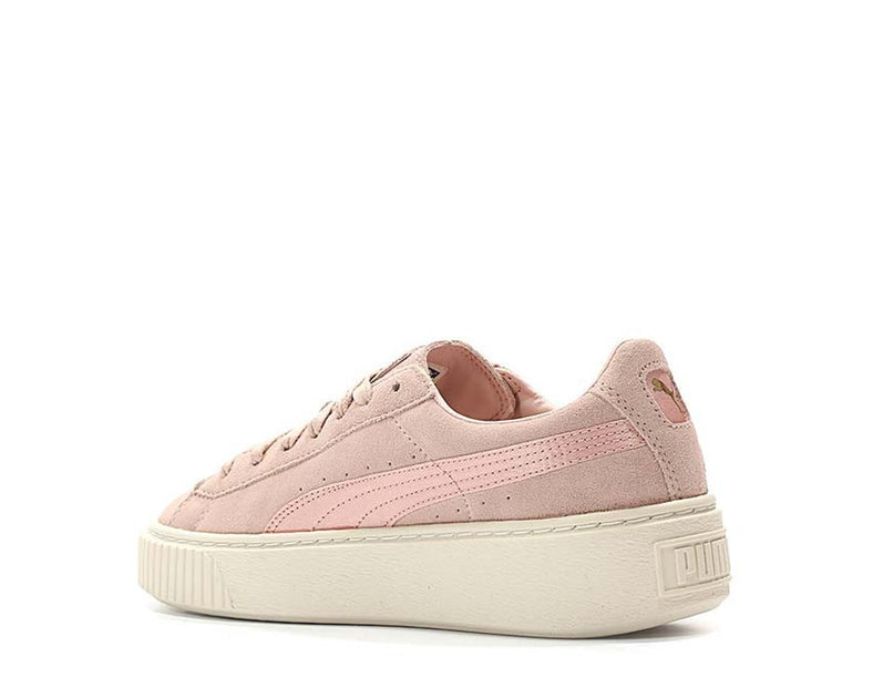 puma suede satin platform trainers in pink