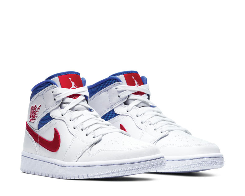 air jordan 1 mid white red royal