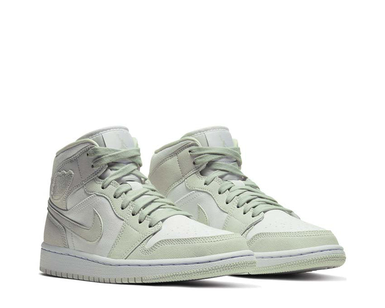 air jordan 1 mid spruce aura white