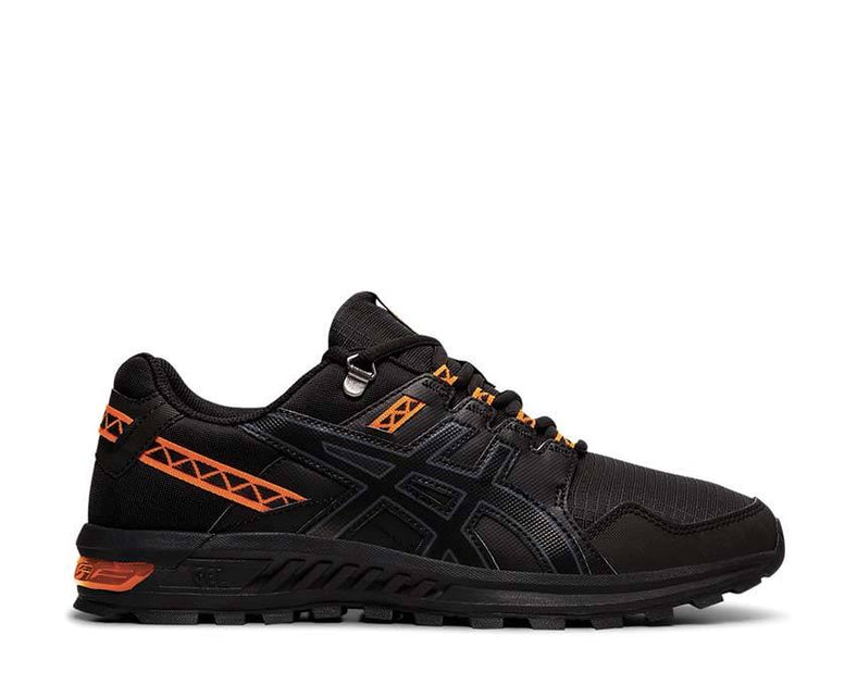 asics black orange