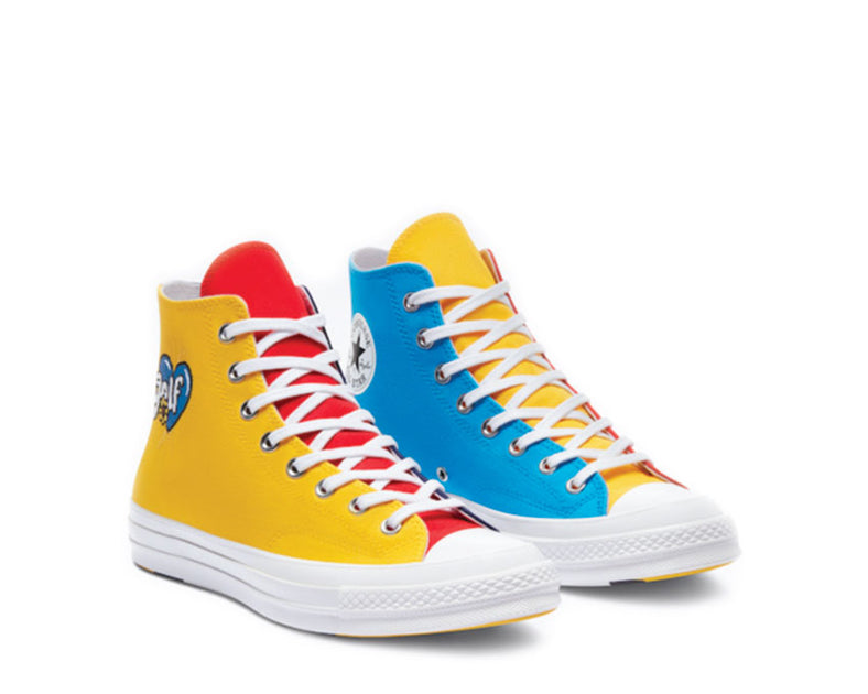 yellow red blue converse