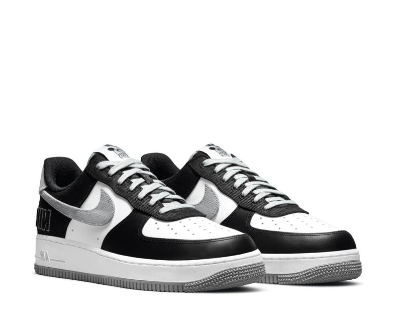 black and silver air force ones