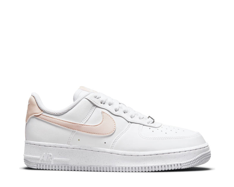 white and pale coral air force 1