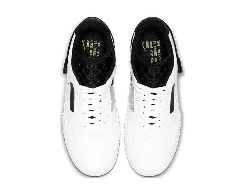 nike air force 1 type white black volt sneaker