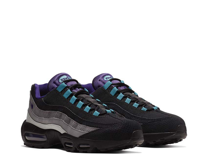 black purple and teal air max