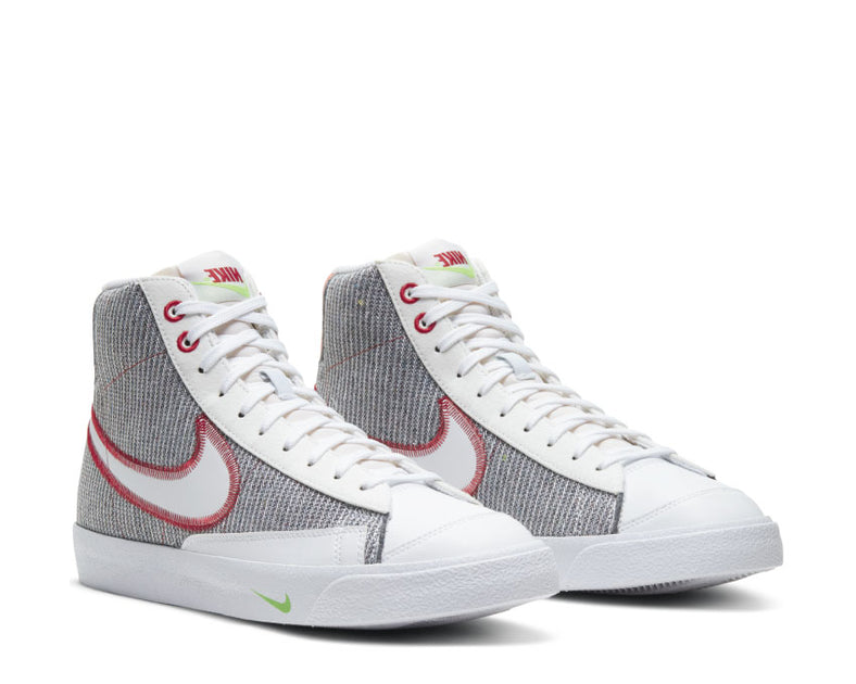 grey and red nike blazers