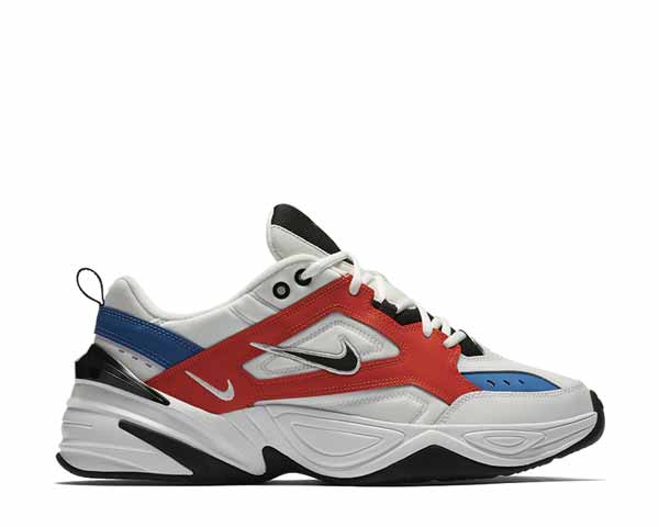 nike tekno white orange blue