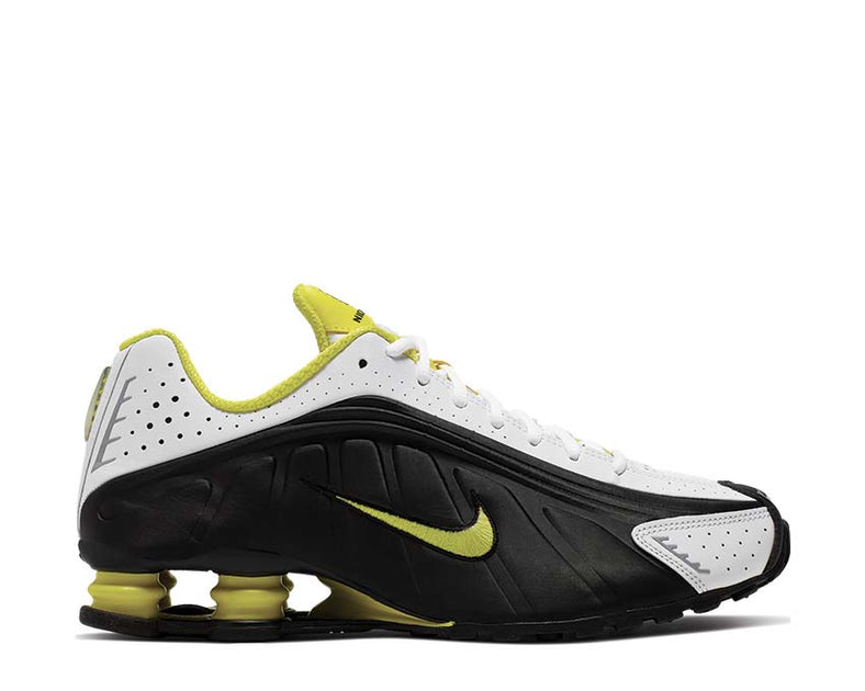 black and yellow nike shox