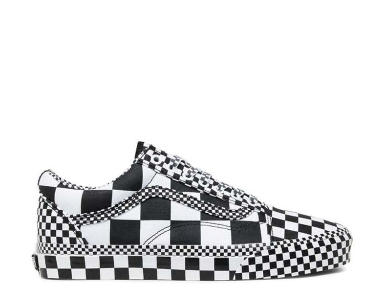 all over checkerboard vans old skool