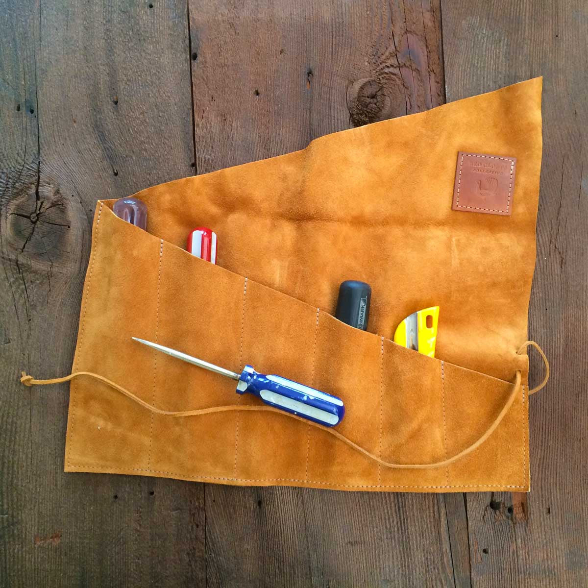 Handmade And Rugged Leather Tool Roll Burnt Point Lodge