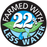 Farmed with 22% less water
