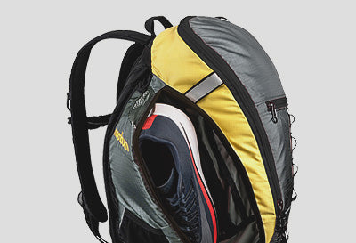 Mudroom Backpack External Shoe Pockets