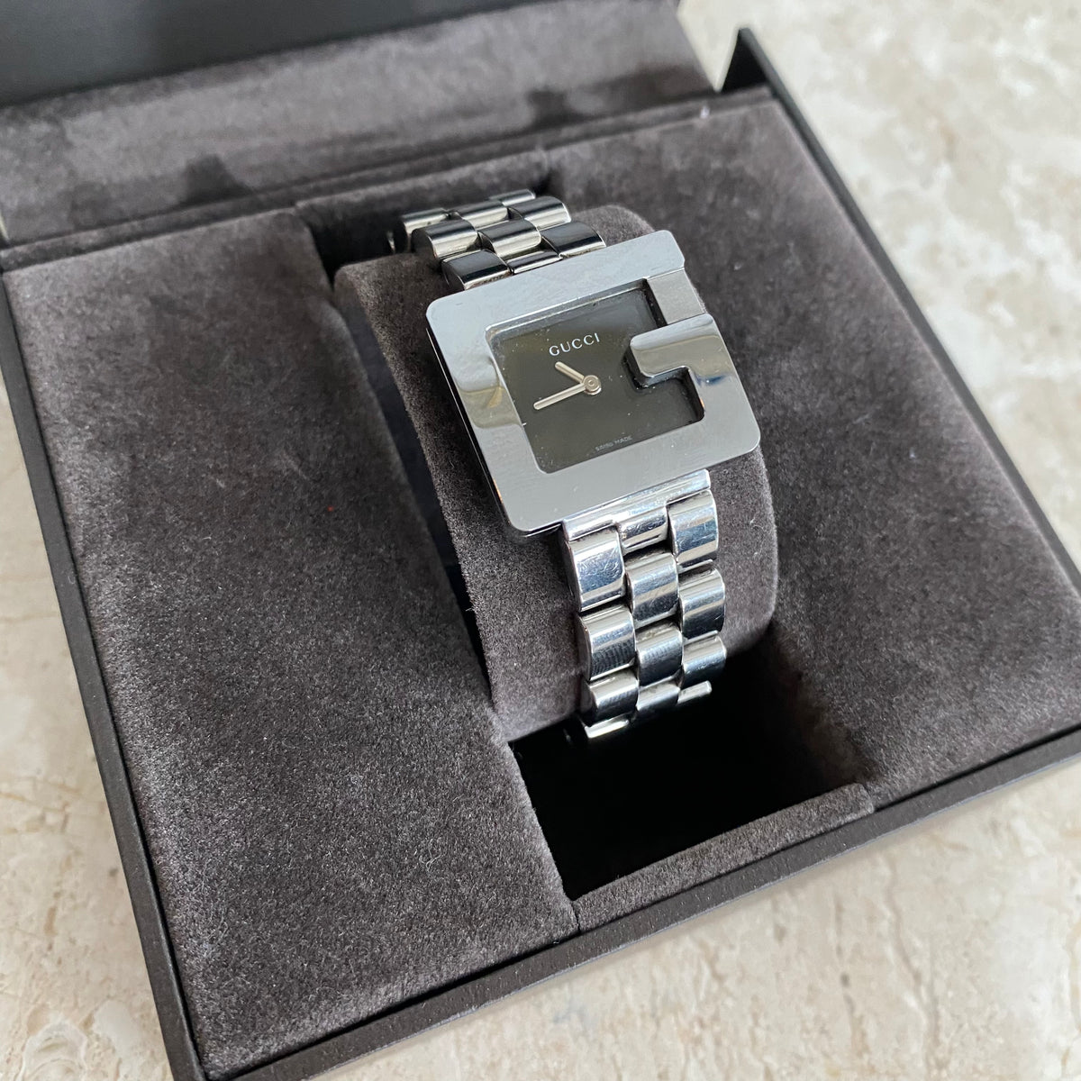 Authentic GUCCI G Square Stainless Steel / G Watch Valamode