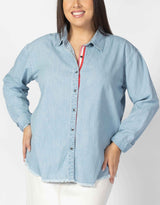 Hamptons Denim Shirt - Vintage Blue