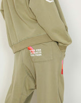 Slouchy Track Pant - Khaki