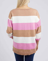 elm-hallie-stripe-knit-butterscotch-super-pink-winter-white-stripe-womens-clothing