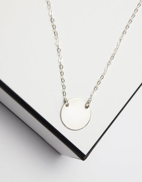 Chloe Initial Disk Necklace - Sterling Silver Misuzi