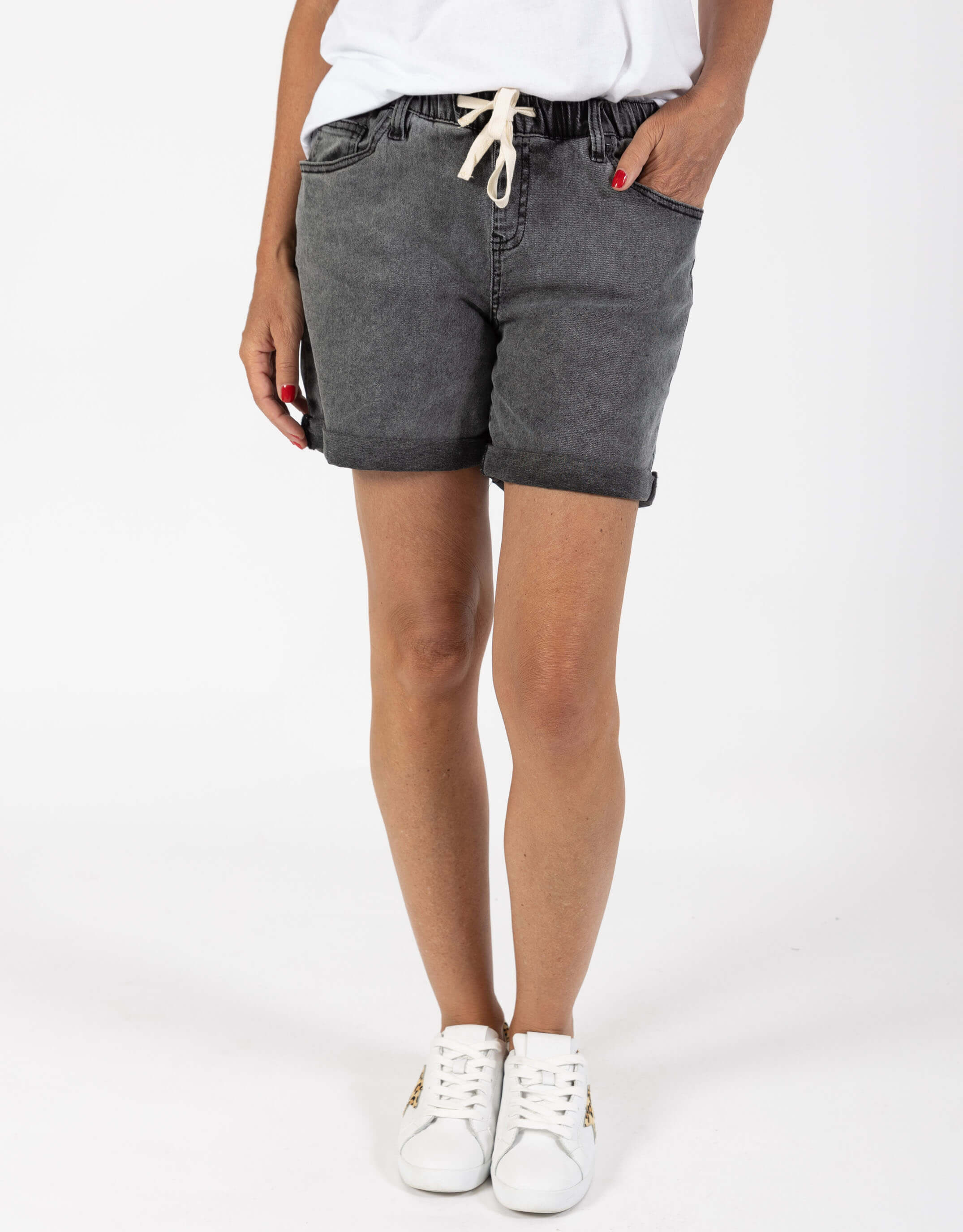 Gabriele Jogger Short - Washed Black