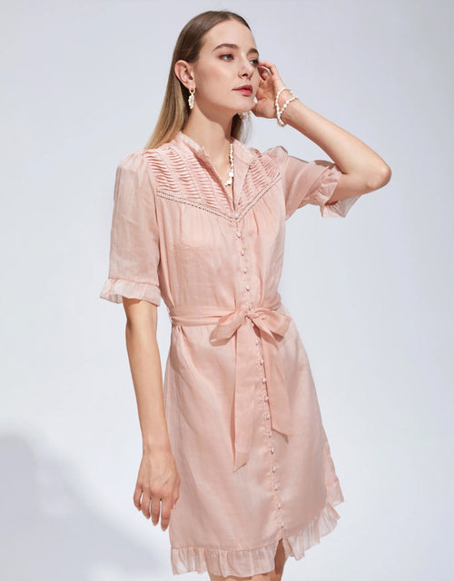 Rochelle Linen Dress - Dusty Pink