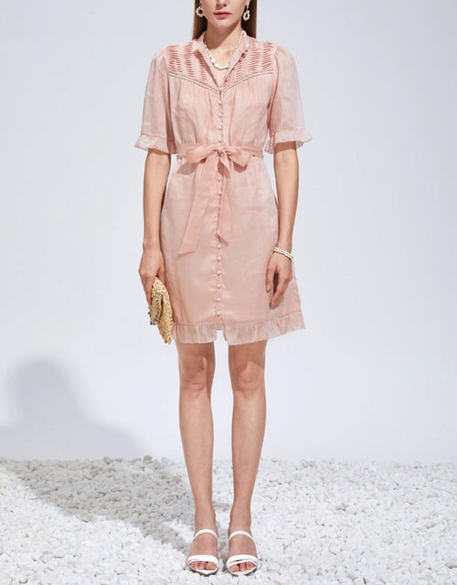 Rochelle Linen Dress - Dusty Pink