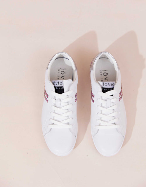 Millie Sneaker - Pink Glitter Stripes