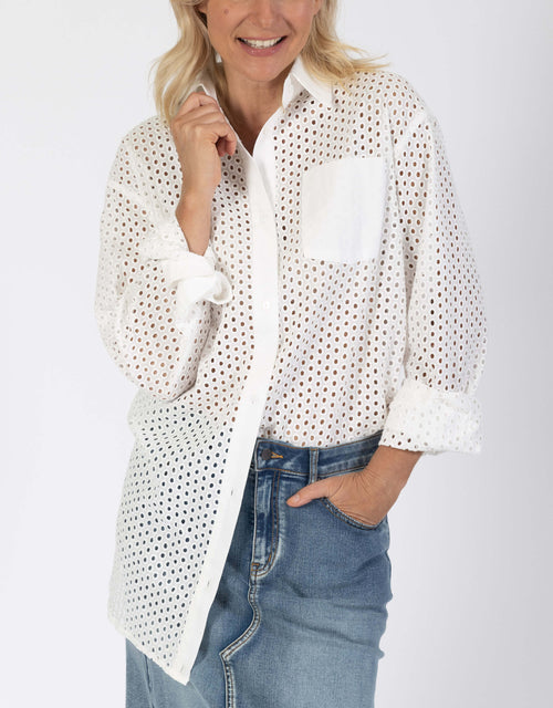 The Boyfriend Holey Moley Shirt - White