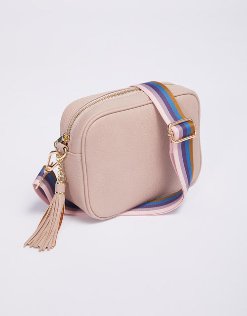 Zoe Crossbody Bag - Pink/Lilac Stripe