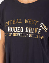 Cuff Tee - Navy Print