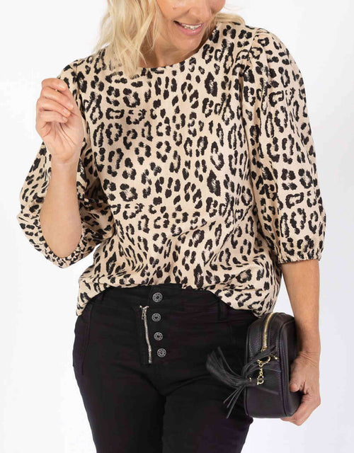 Emelia Balloon Sleeve Top - Animal