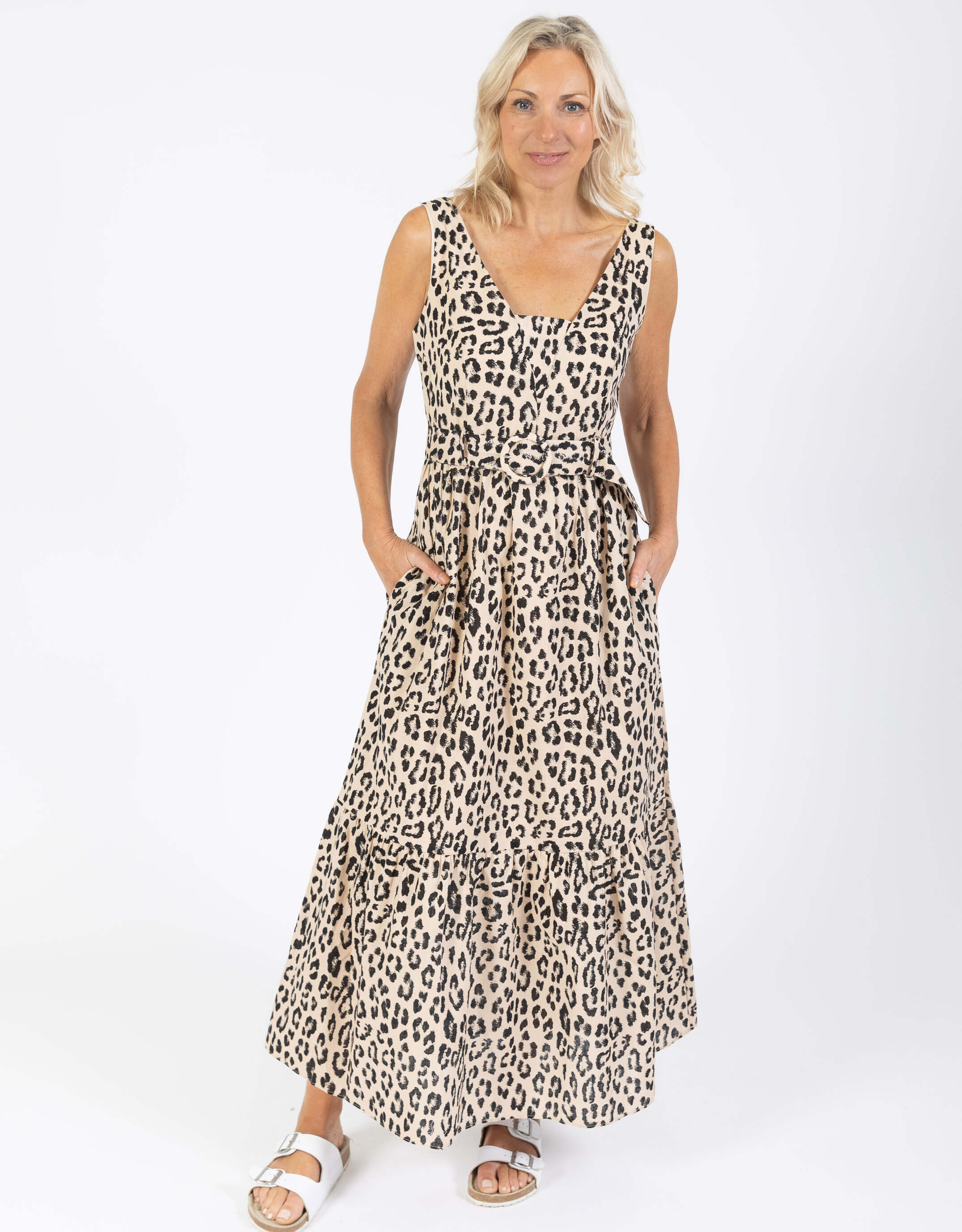 Plus Size Emelia Sleeveless Midi Dress - Animal