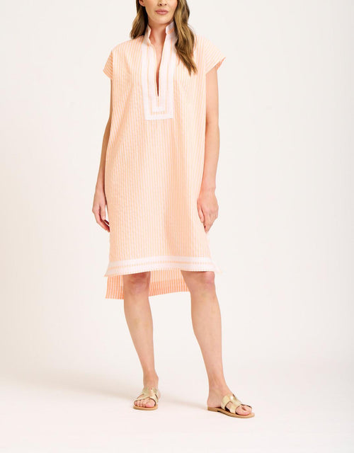 The Kaftan - Orange Neon/White