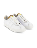 Superga Leather Sneakers | 2843 Club S Calfhair Details Sneaker - White/Spots Leopard