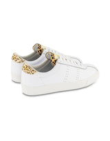 Superga Leather Sneakers | 2843 Club S Calfhair Details Sneaker - White/Spots Leopard